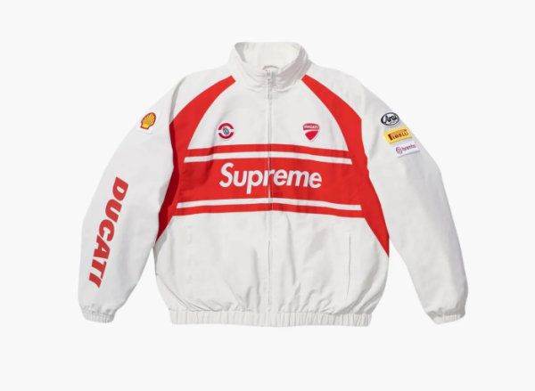 Supreme x Ducati Track Jacket Light Grey 