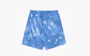 Sporty & Rich Serif Logo Embroidered Tie Dye Gym Short "Hydrangea/White" 