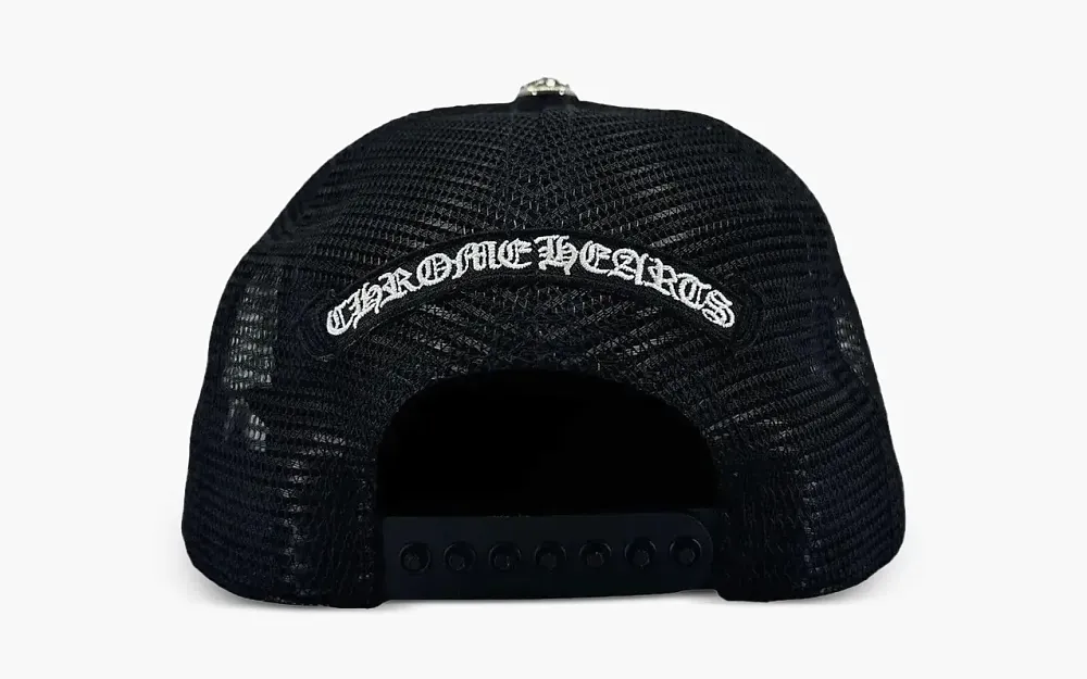 Chrome Hearts Triple Cross Trucker-Graphic Cap Black