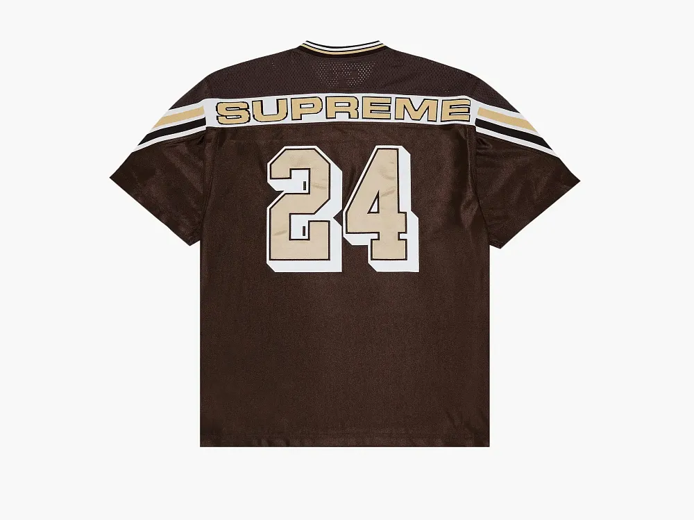 Supreme Jacquard Rib Football Jersey Brown