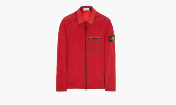 Stone Island Zip Shirt Jacket Red 