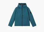 Stone Island Micro TwillI Padded Hooded Jacket Snap Pockets Dark Teal Green
