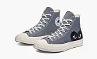 Comme des Garcons Play x Converse Chuck 70 High Steel Gray