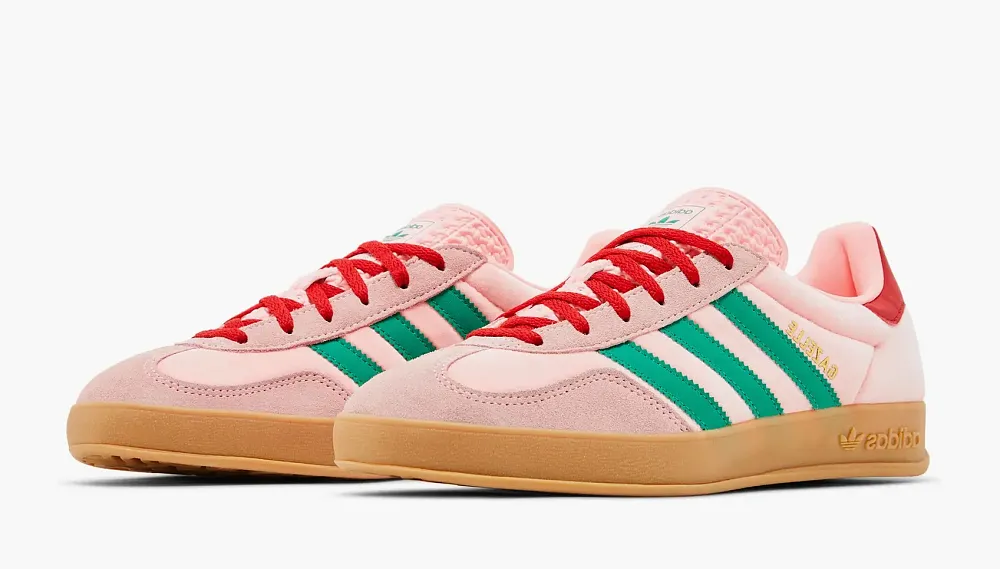 Adidas Gazelle Indoor WMNS Glow Pink Court Green