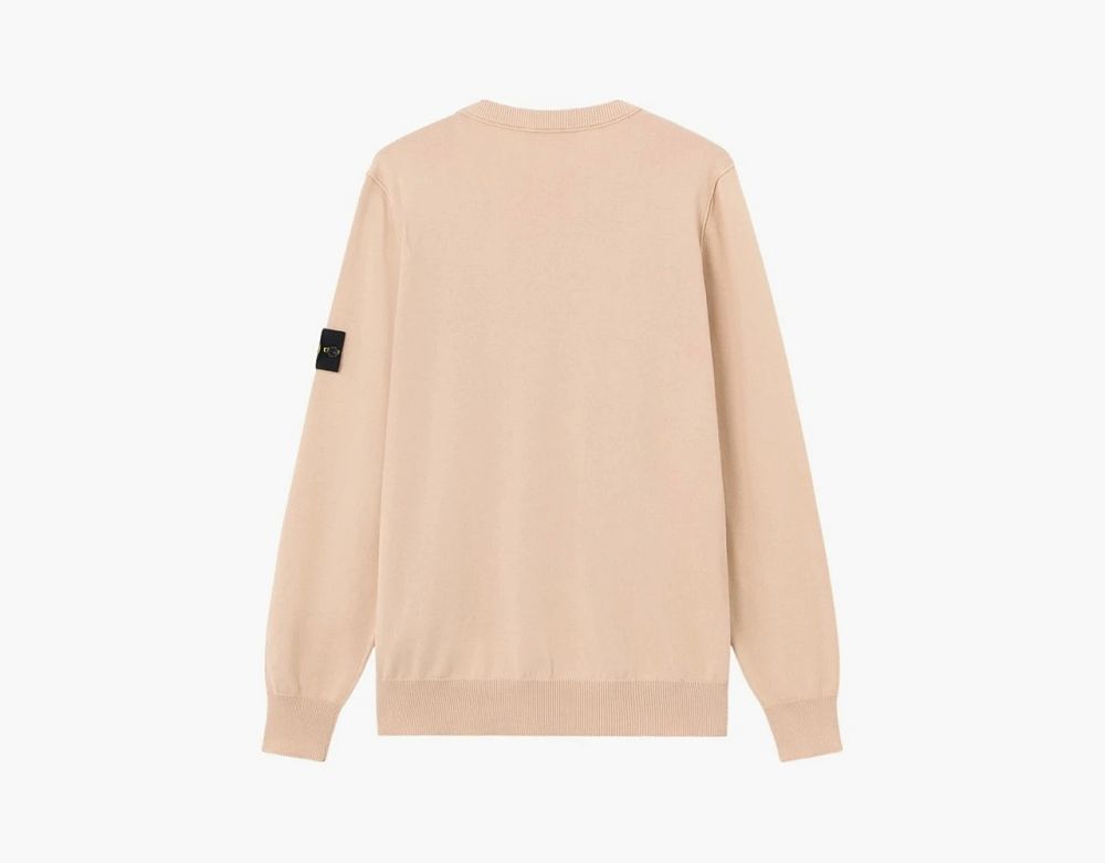 Stone Island Soft Organic Cotton Crewneck Sweater Plaster Pink