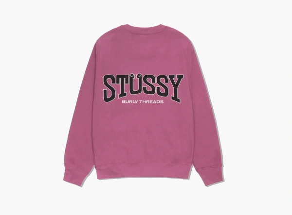 Stussy Burly Threads Crew  Berry 