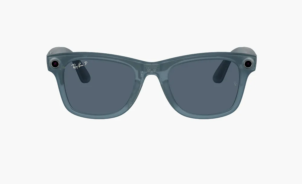 Ray-Ban Meta Wayfarer Sunglasses Jeans Blue Polar