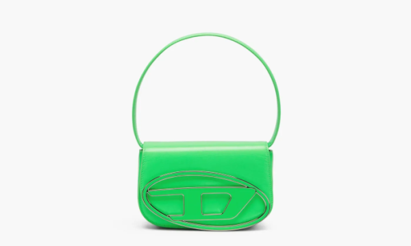 Diesel 1DR Shoulder Bag Neon Leather Green Fluo 
