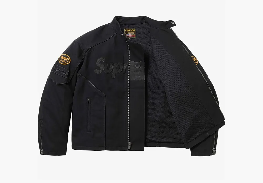 Supreme x Vanson Leathers x Cordura Cotton Jacket Black