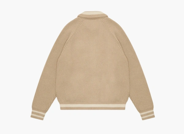 UNDEFEATED Knit Varsity Jacket Beige 