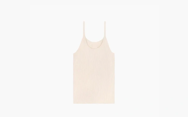 Sporty & Rich Srhwc Ribbed Tank Top Cream 