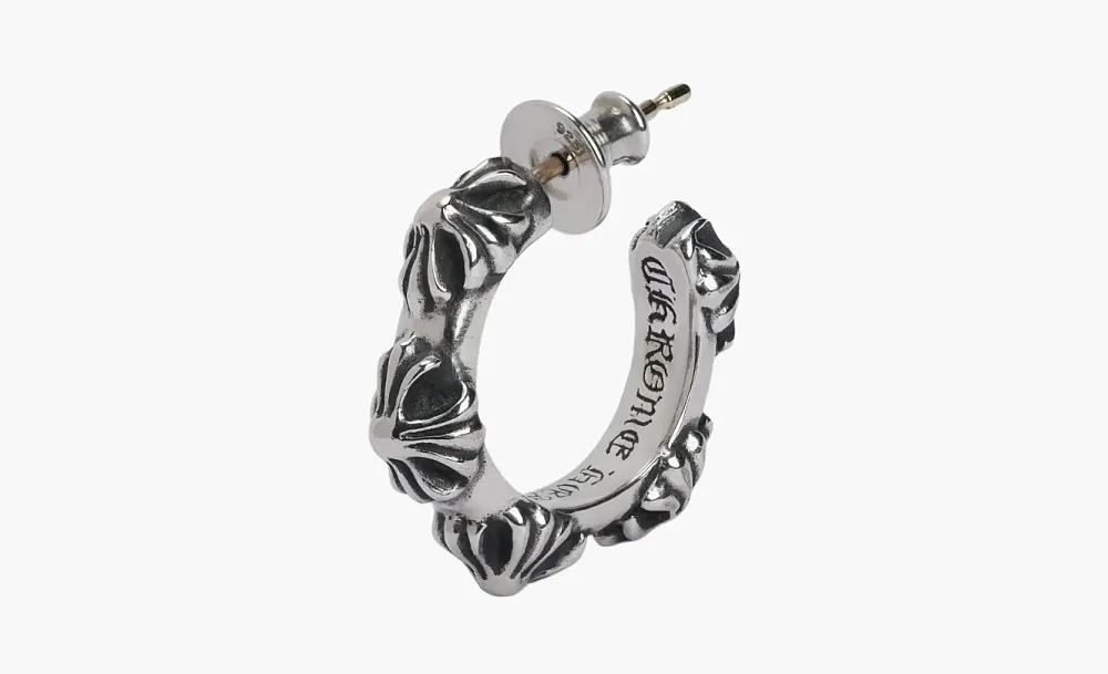 Chrome Hearts Cross Band Hoop Silver