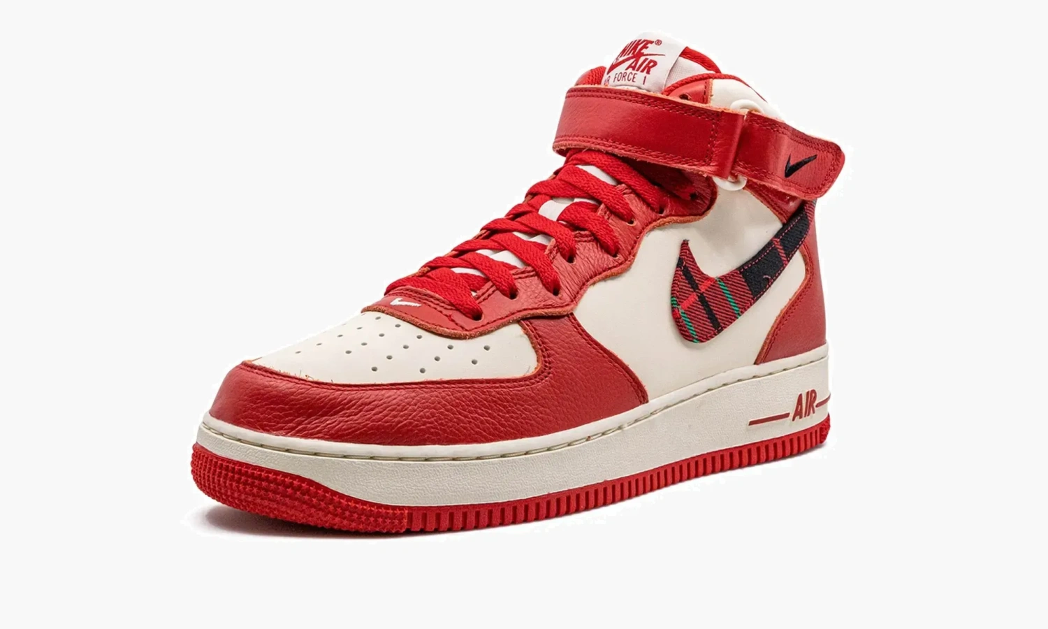 Air Force 1 Mid '07 LX Plaid Cream Red 