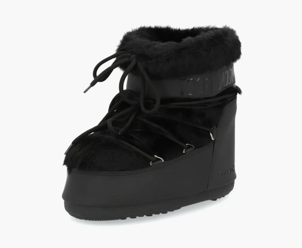 Moon Boot Icon Low Faux Fur Black 