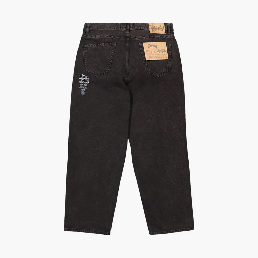Stussy Washed Canvas Big Ol Jeans Black