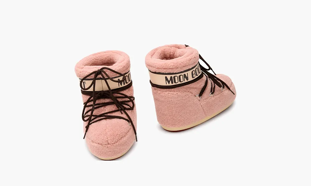 Moon Boot Icon Low Faux Fur Pink