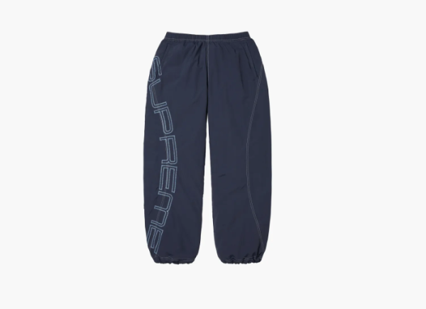 Supreme  Spellout Embroidered Track Pant Navy 