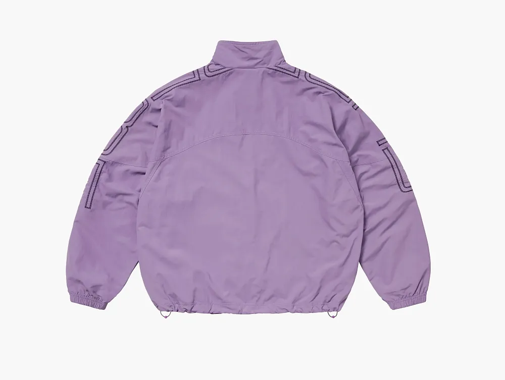 Supreme Spellout Embroidered Track Jacket  Dusty Purple