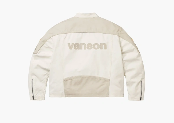 Supreme x Vanson Leathers x Cordura Cotton Jacket White  Supreme x Vanson Leathers x Cordura Cotton Jacket White