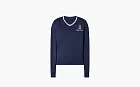 Sporty & Rich Serif sweater met logoborduring WMNS Marine Blue