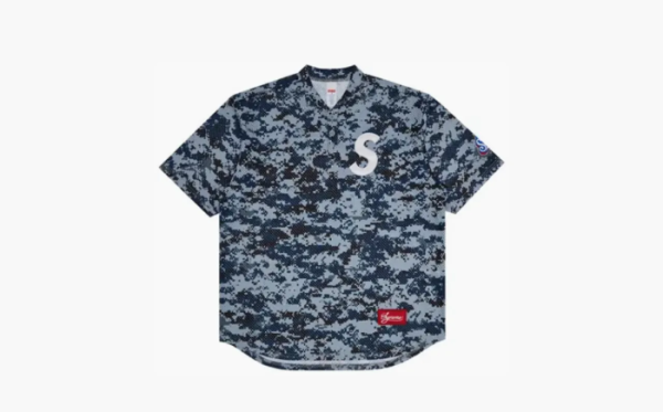 Supreme S Logo Baseball Henley Digi Camo 