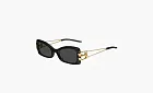 Gentle Monster Metal Acetate Cat Eye Sunglasses Women Black