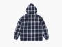 Supreme Lined Zip Up Hooded Flannel Shirt Black 