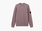 Stone Island Ribbed Soft Organic Cotton Crewneck Jumper Purple Grey