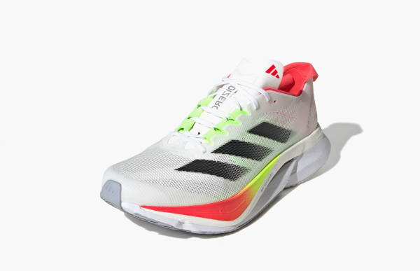 Adidas Adizero Boston 12 White Black Lucid Red 