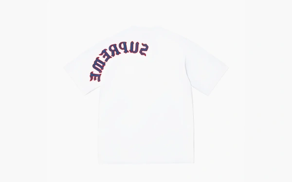 Supreme Contrast Appliqué Short-Sleeve Top White 