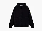 Stone Island Zip-Up Hooded Jacket Black