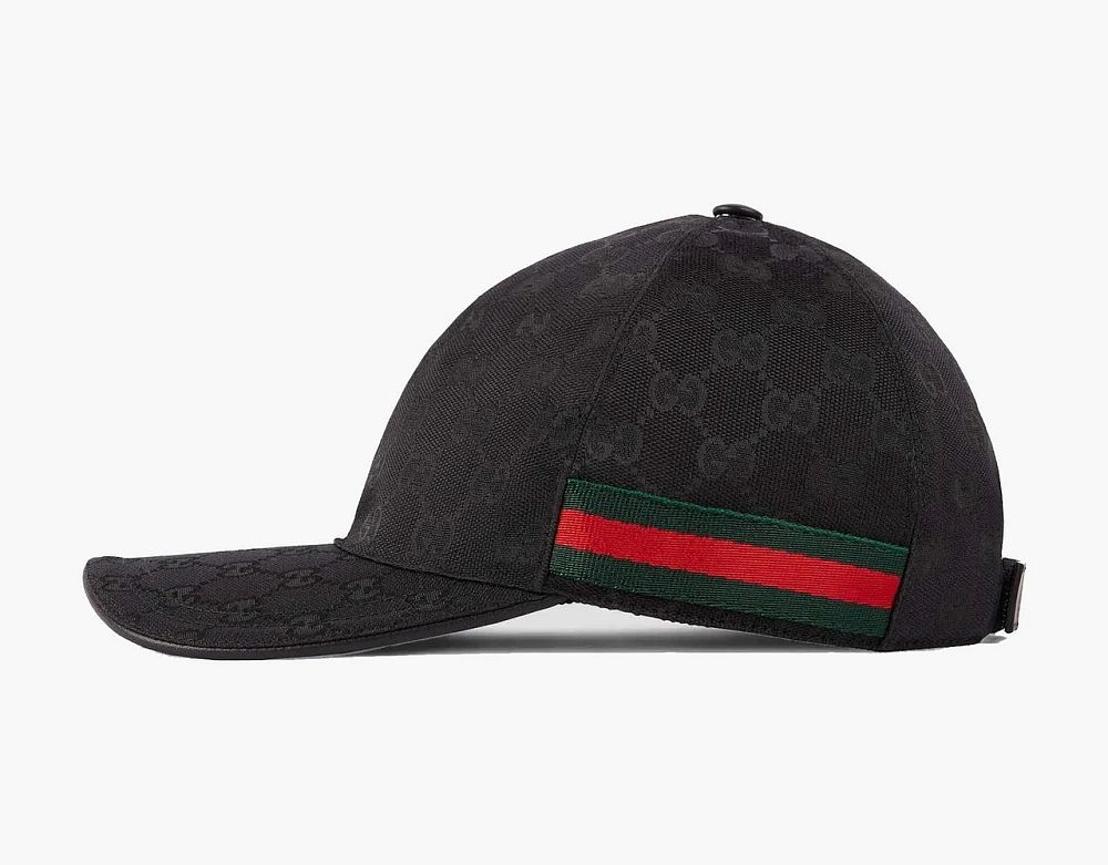 Gucci Original GG Canvas Baseball Hat with Web Black