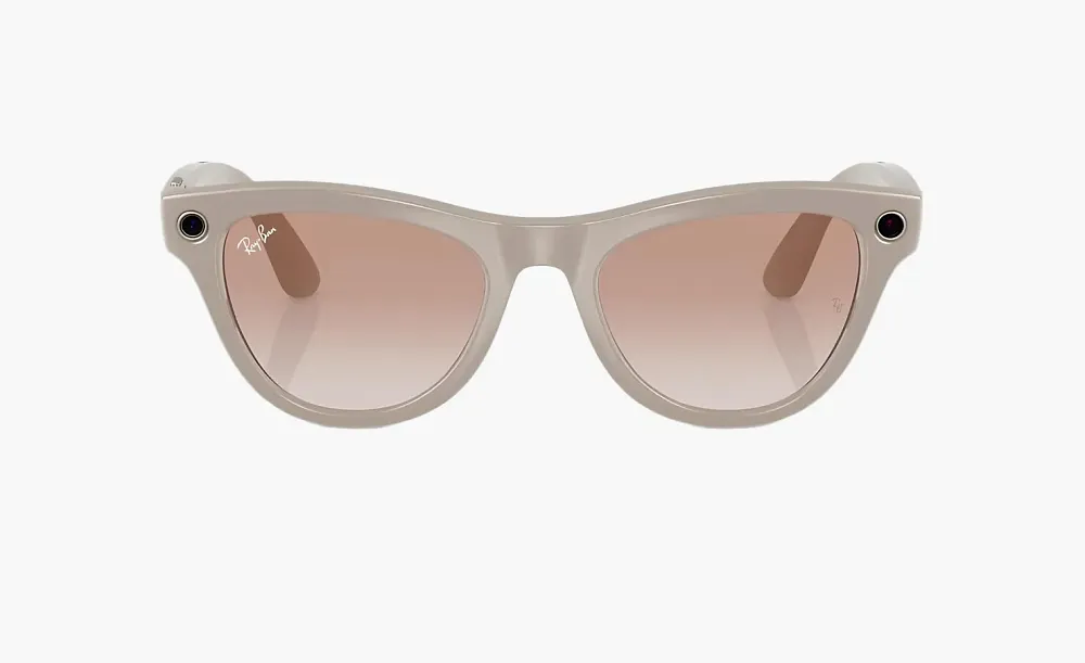Ray-Ban Meta Skyler Shiny Chalky Gray/Cinnamon Pink