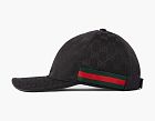 Gucci Original GG Canvas Baseball Hat with Web Black