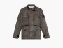 Stone Island Raso Gommato 3L Laser Camo Field Jacket with Waterproof and Windproof Membrane Military Green 