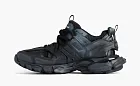 Balenciaga Track Signature Lace Up Sneakers Black