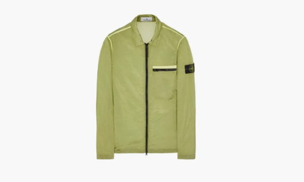 Stone Island Cotton Zipped Jacket Green 