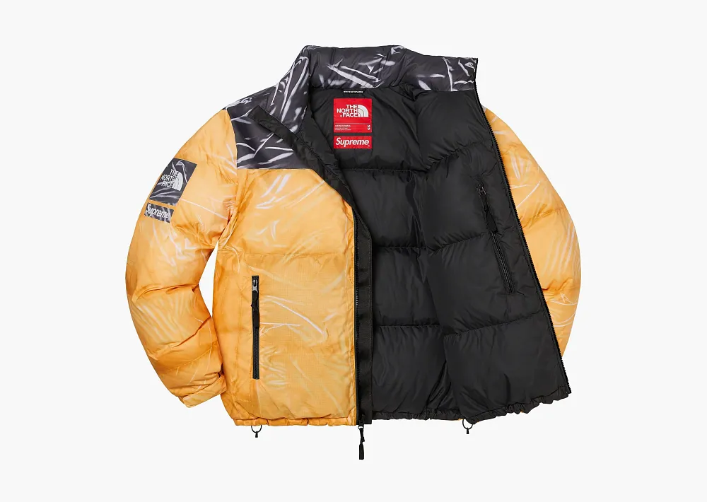 Supreme x The North Face Printed Nuptse Jacket Yellow