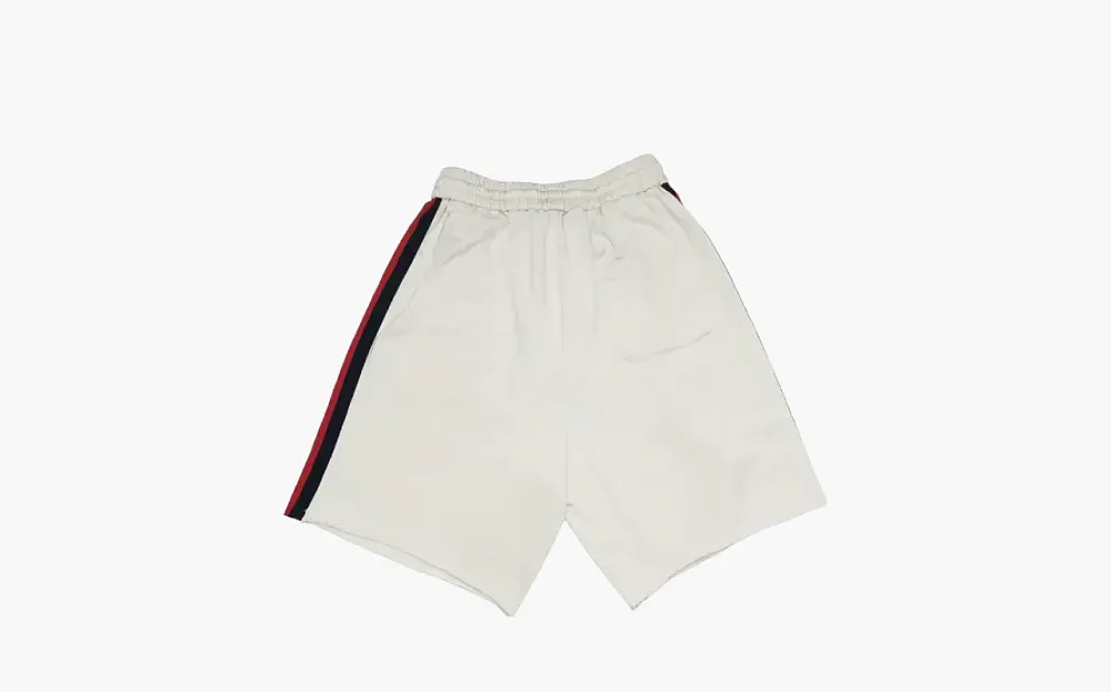 Gucci x The North Face Web Print Cotton Shorts Ivory White