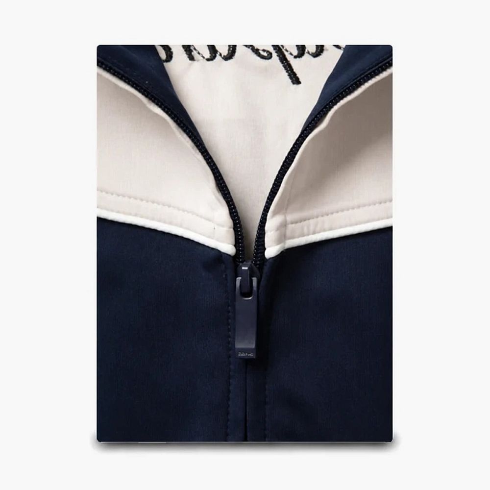 Бомбер C2H4 x Mastermind Japan Logo-Print Zip Blue