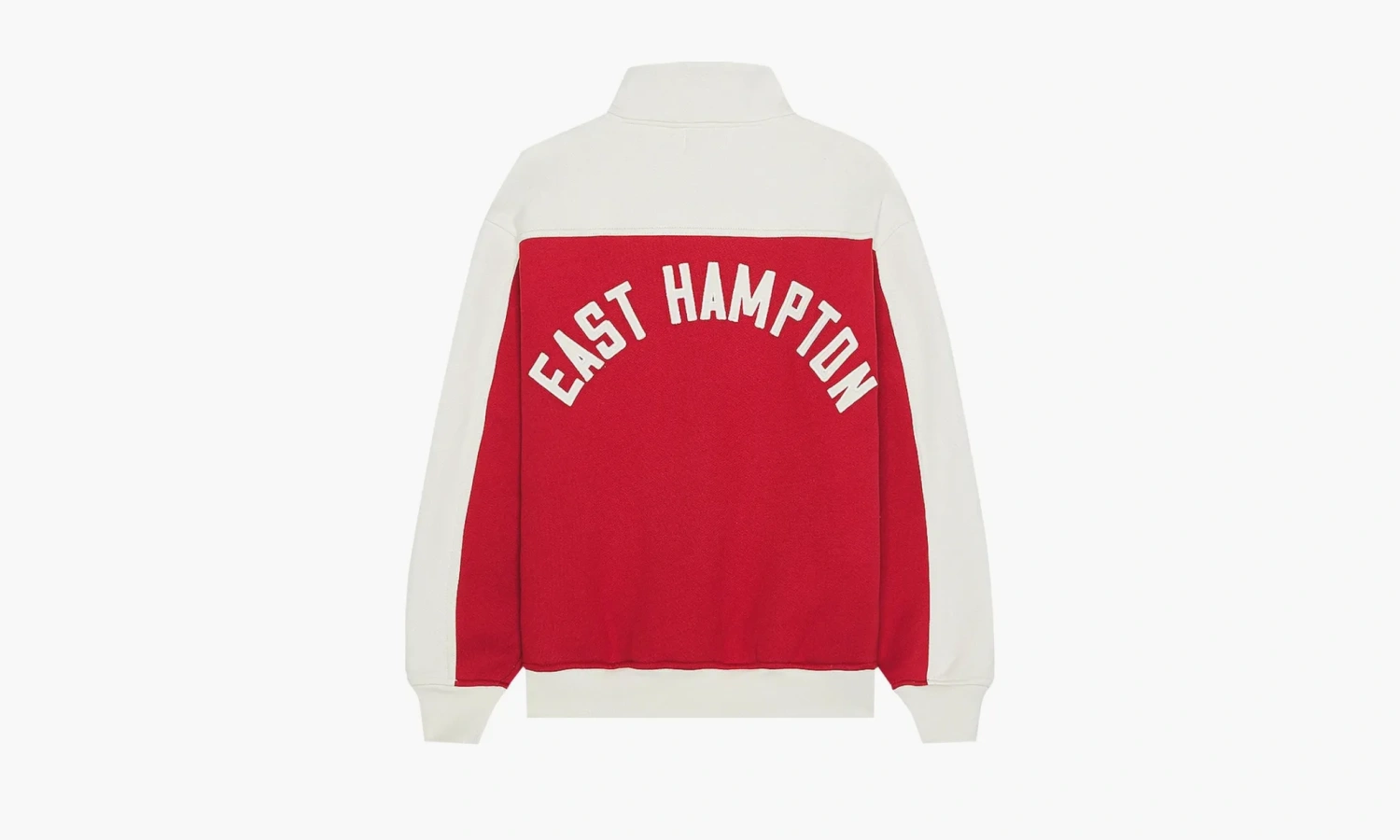 RHUDE Contrast Quarter Zip Varsity Red / Cream 