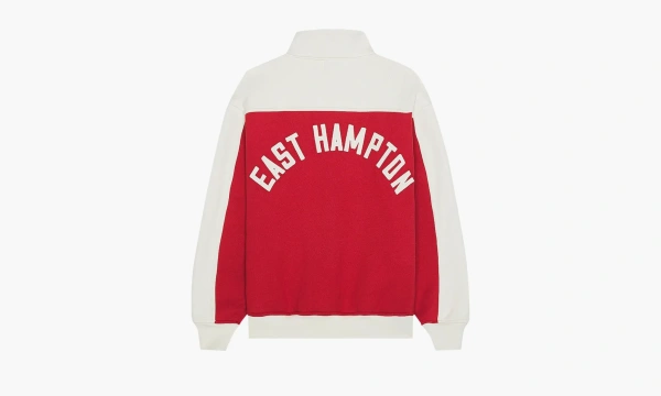 RHUDE Contrast Quarter Zip Varsity Red / Cream 