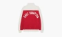 RHUDE Contrast Quarter Zip Varsity Red / Cream 