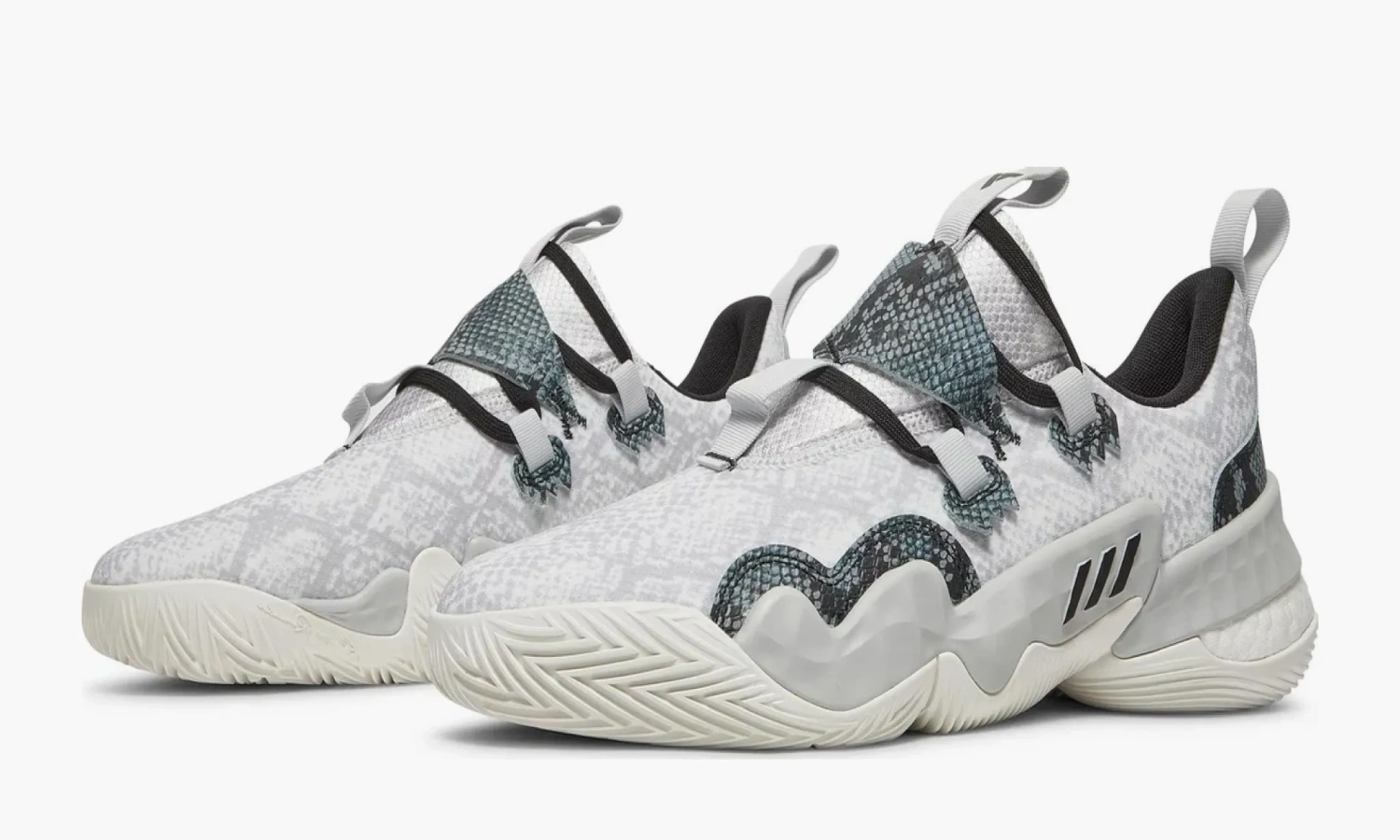 Adidas Trae Young 1 Light Solid Grey Snakeskin 