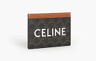 Celine Card Holder Triomphe Canvas Brown