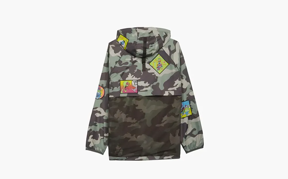 Adidas originals x JEREMY SCOTT Crossover Casual hooded Camouflage Jacket Green