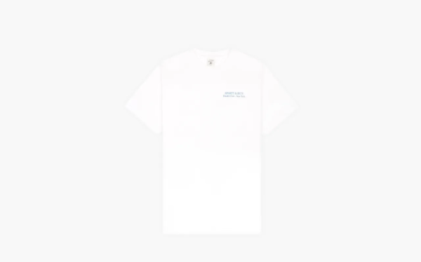 Sporty & Rich New Drink Water T-shirt In White/atlantic 