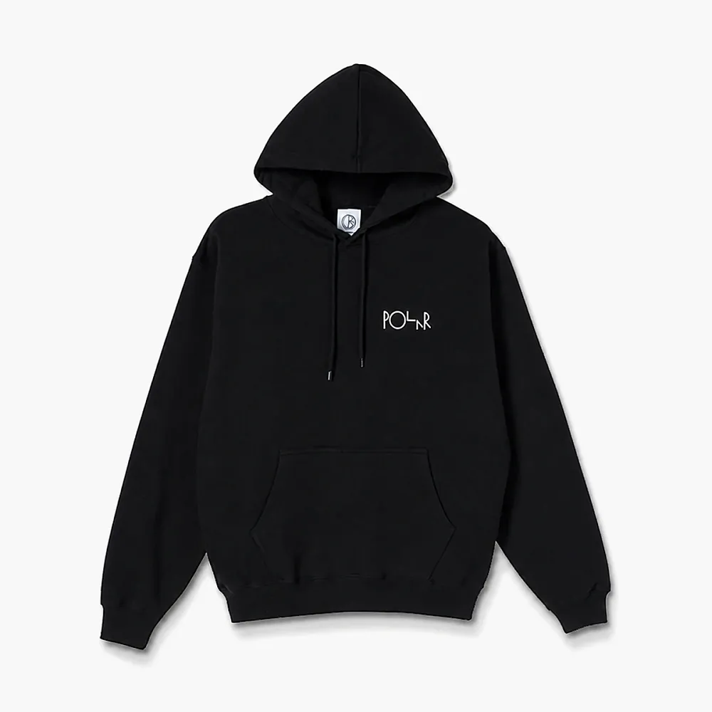 Polar Skate Logo Hoodie Black