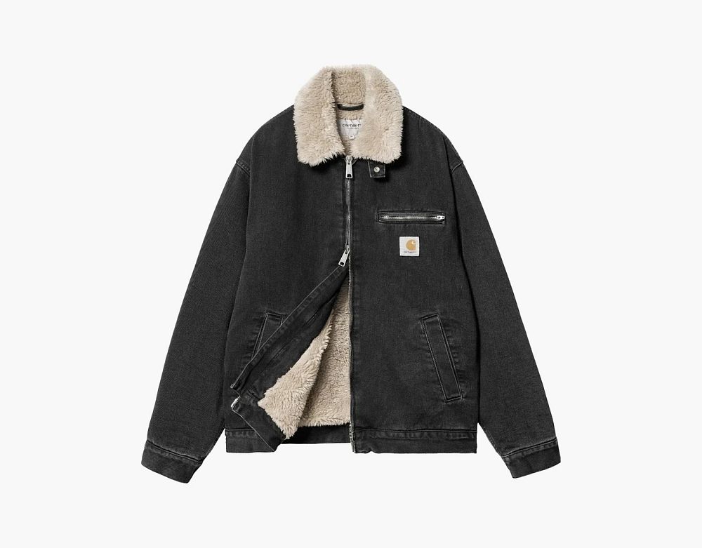 Carhartt WIP Detroit Fur Collar Jacket Washed Black