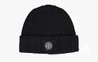  Stone Island Ribbed Beanie Dark Blue
